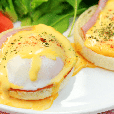 Eggs Benedict with Yvette’s Hollandaise Sauce using Nola Mayonnaise